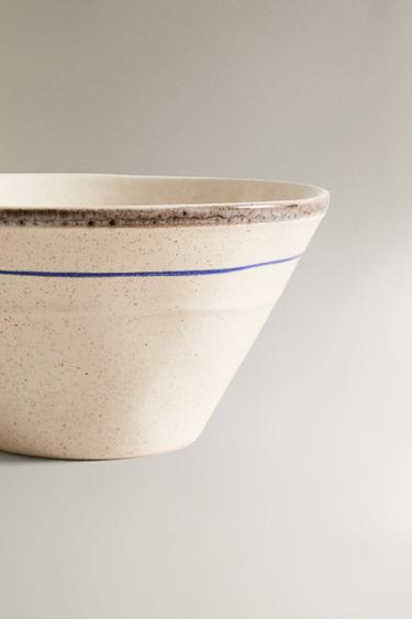 STONEWARE FISH BOWL - Blue/White by Zara - Image 3
