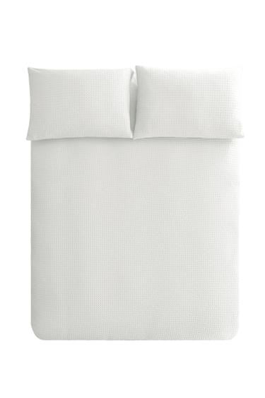 Zara WAFFLE-KNIT DUVET COVER - White