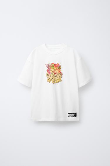 Zara THE WORLD OF CLASH™ PRINT T-SHIRT - Oyster-white