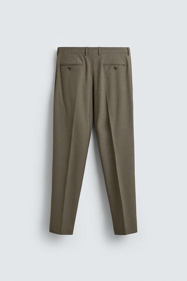 PANTALON DE COSTUME REGULAR FIT - Vert de Zara - Image 5