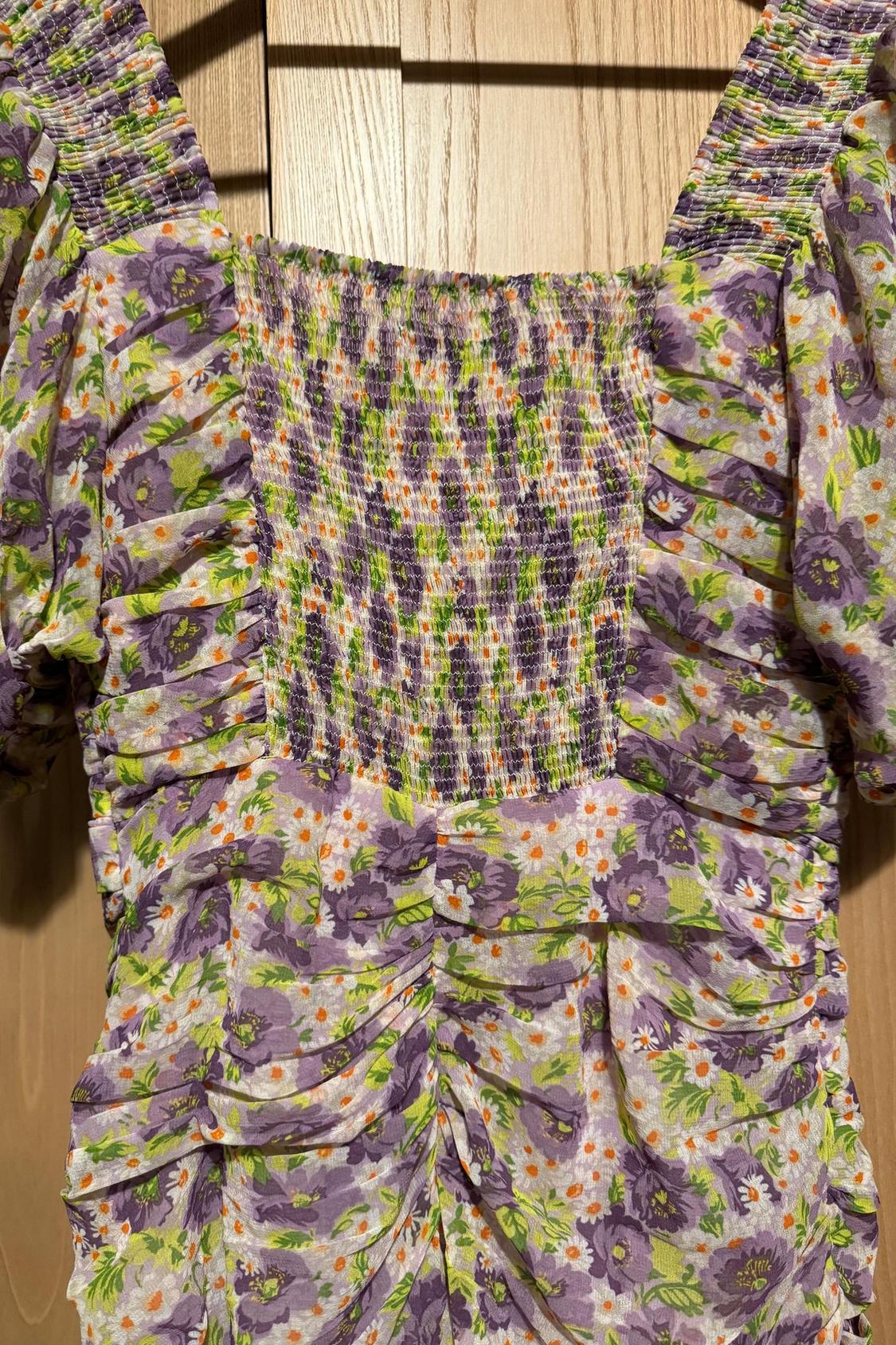 PRINTED DRAPED DRESS - Image 3