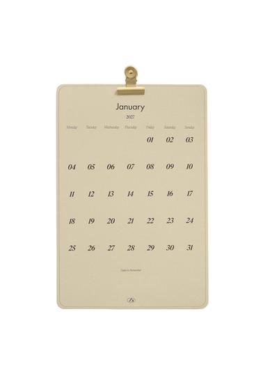 VÆGKALENDER 2027 - råhvid fra Zara