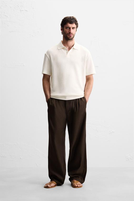 JACQUARD TEXTURED POLO SHIRT