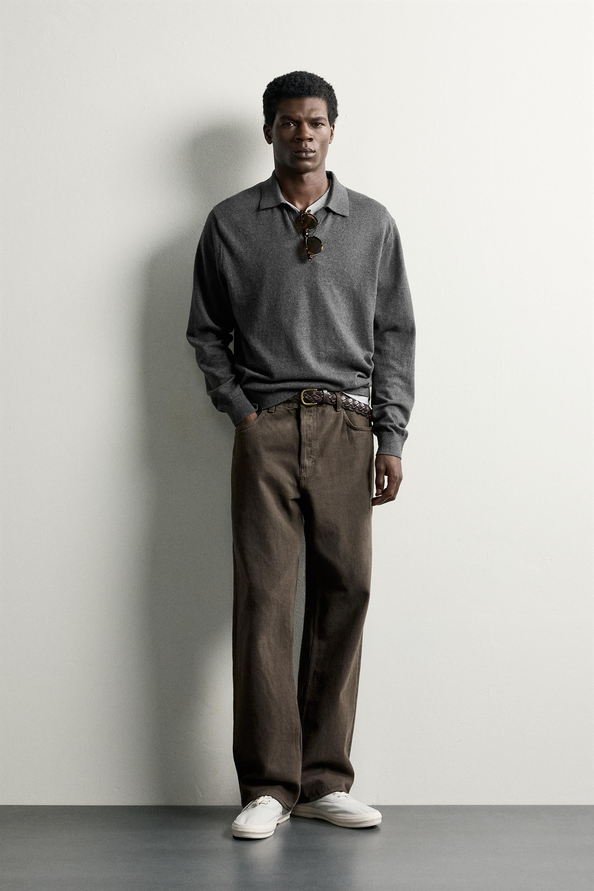 Zara PAMUK KARIŞIMLI REGULAR FIT TRİKO POLO T-SHIRT
