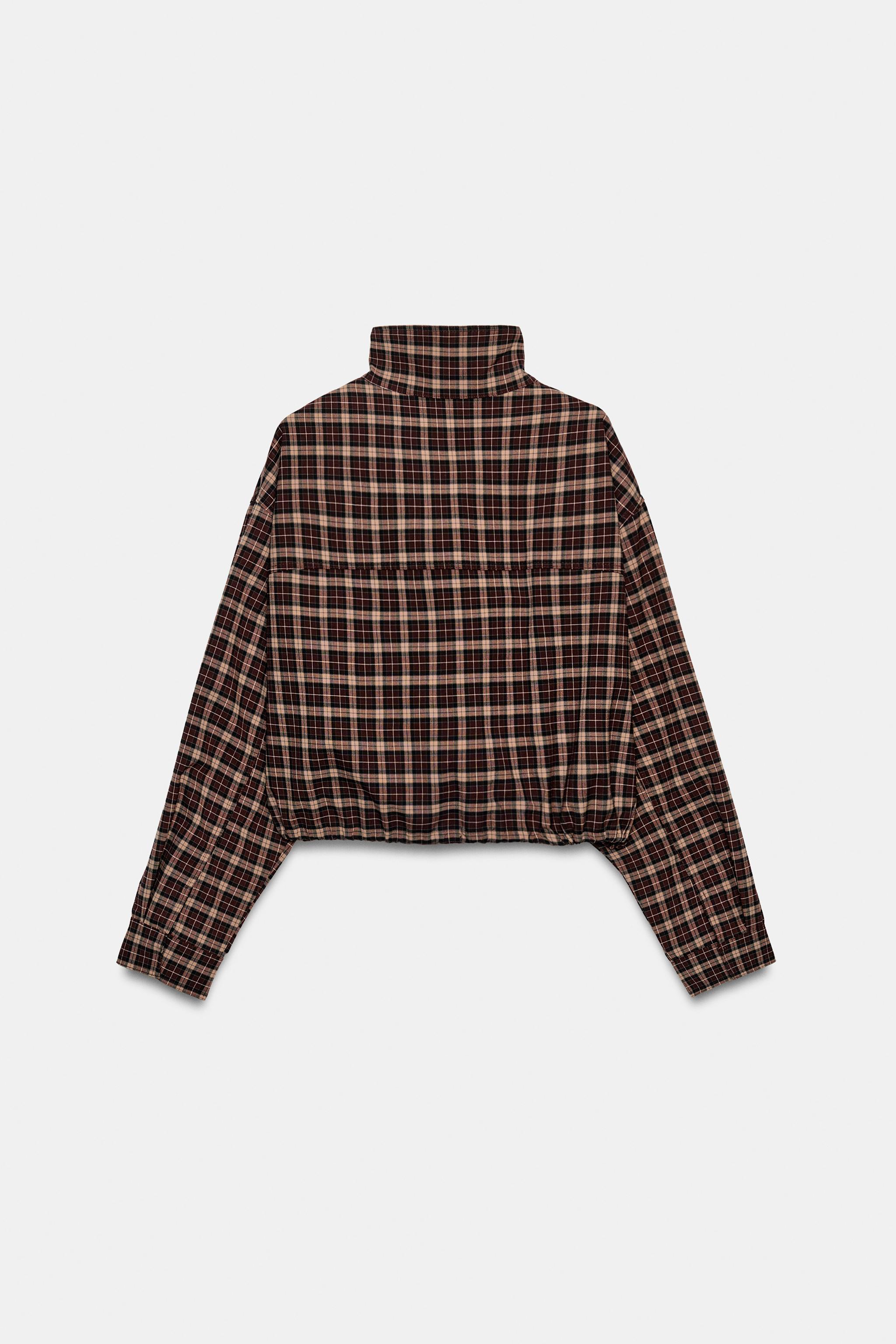 PLAID ZIP-UP JACKET