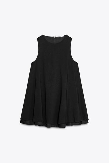 VOLUMINOUS SHORT DRESS - Black by Zara