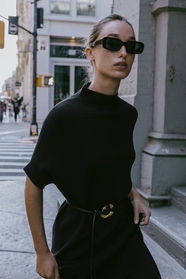 BELTED KNIT DRESS - Black by Zara - Image 5