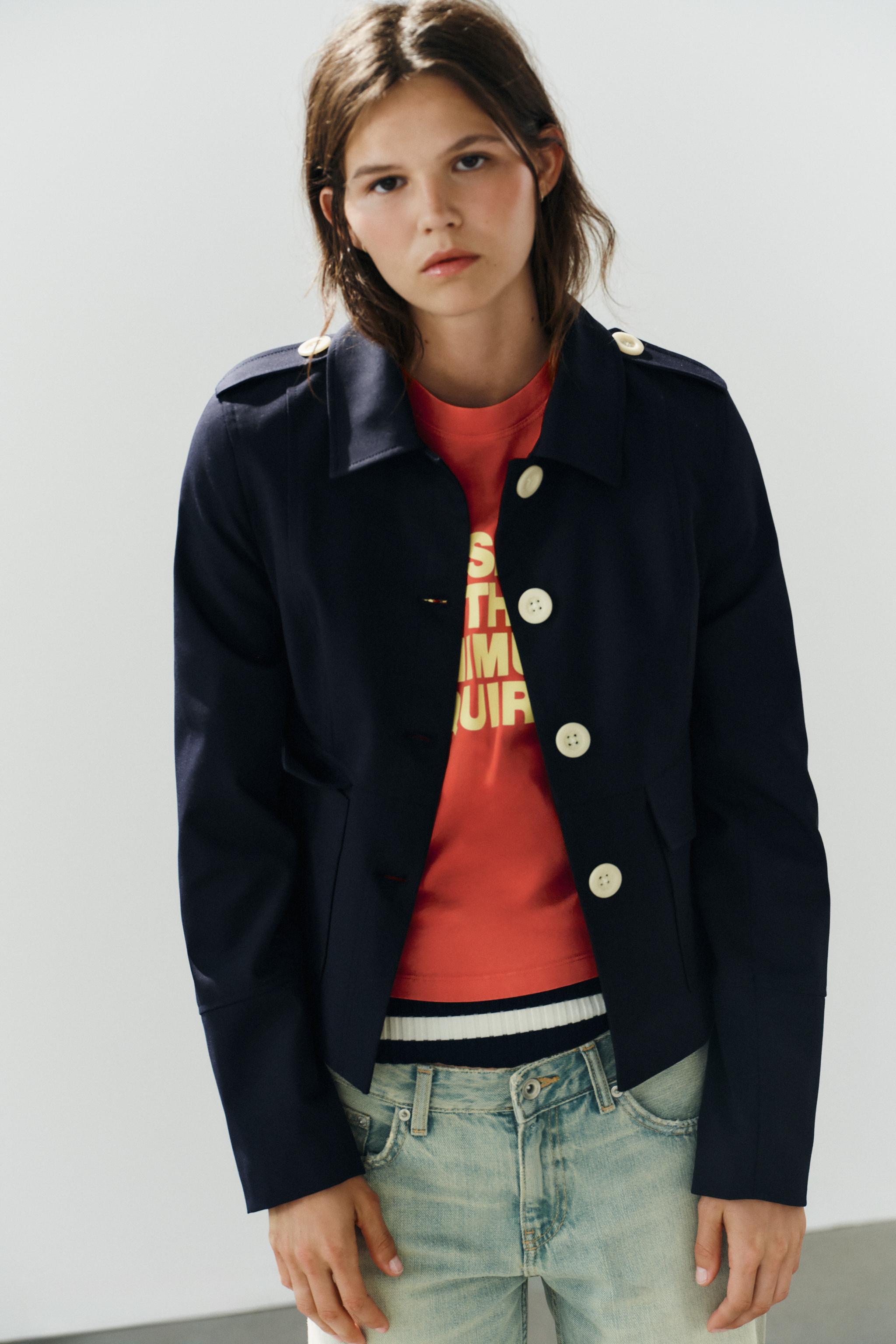 CONTRAST BUTTON POCKET BLAZER