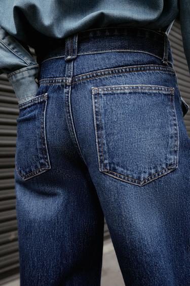 JEAN À JAMBES LARGES CEINTURE TAILLE NORMALE - Bleu moyen de Zara - Image 5