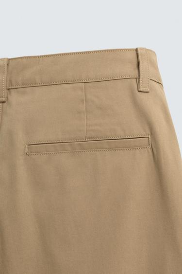 WIDE-LEG PLEATED TROUSERS - Beige by Zara - Image 9