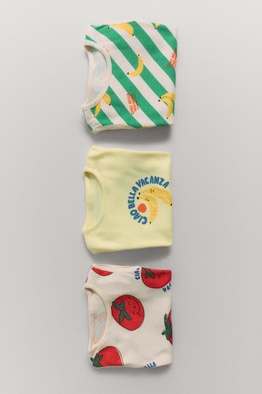 PACK TRES BODIES ESTAMPADO TOMATES Y RAYAS - Multicolor de Zara