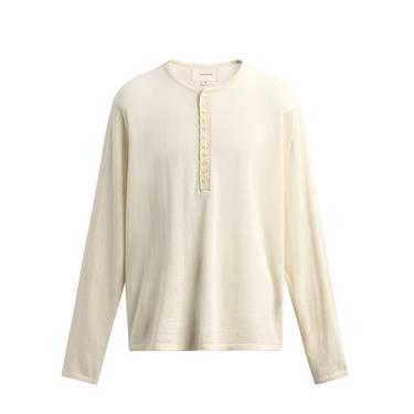 WOOL-COTTON HENLEY JUMPER - Ecru by Zara
