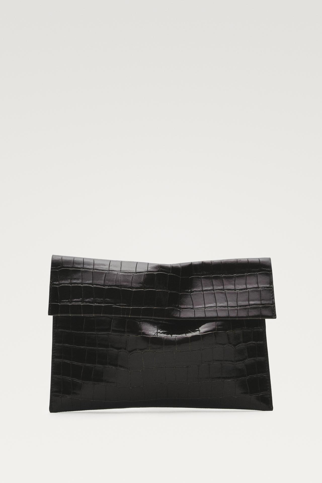 Textured leather iPad case — Brown
