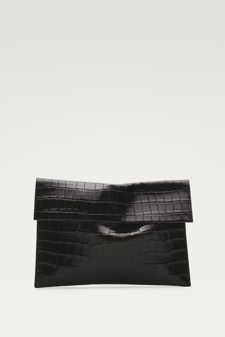 Textured leather iPad case — Brown