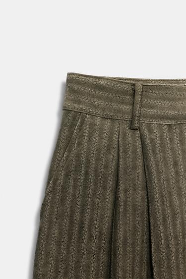 PANTALON RAYURES JACQUARD ZW COLLECTION - Vison de Zara - Image 8