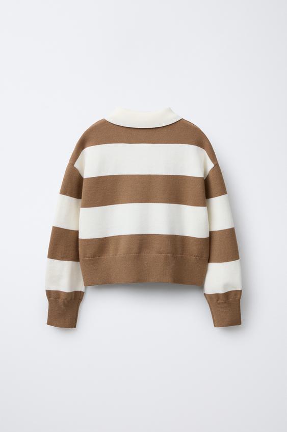 STRIPED KNIT POLO