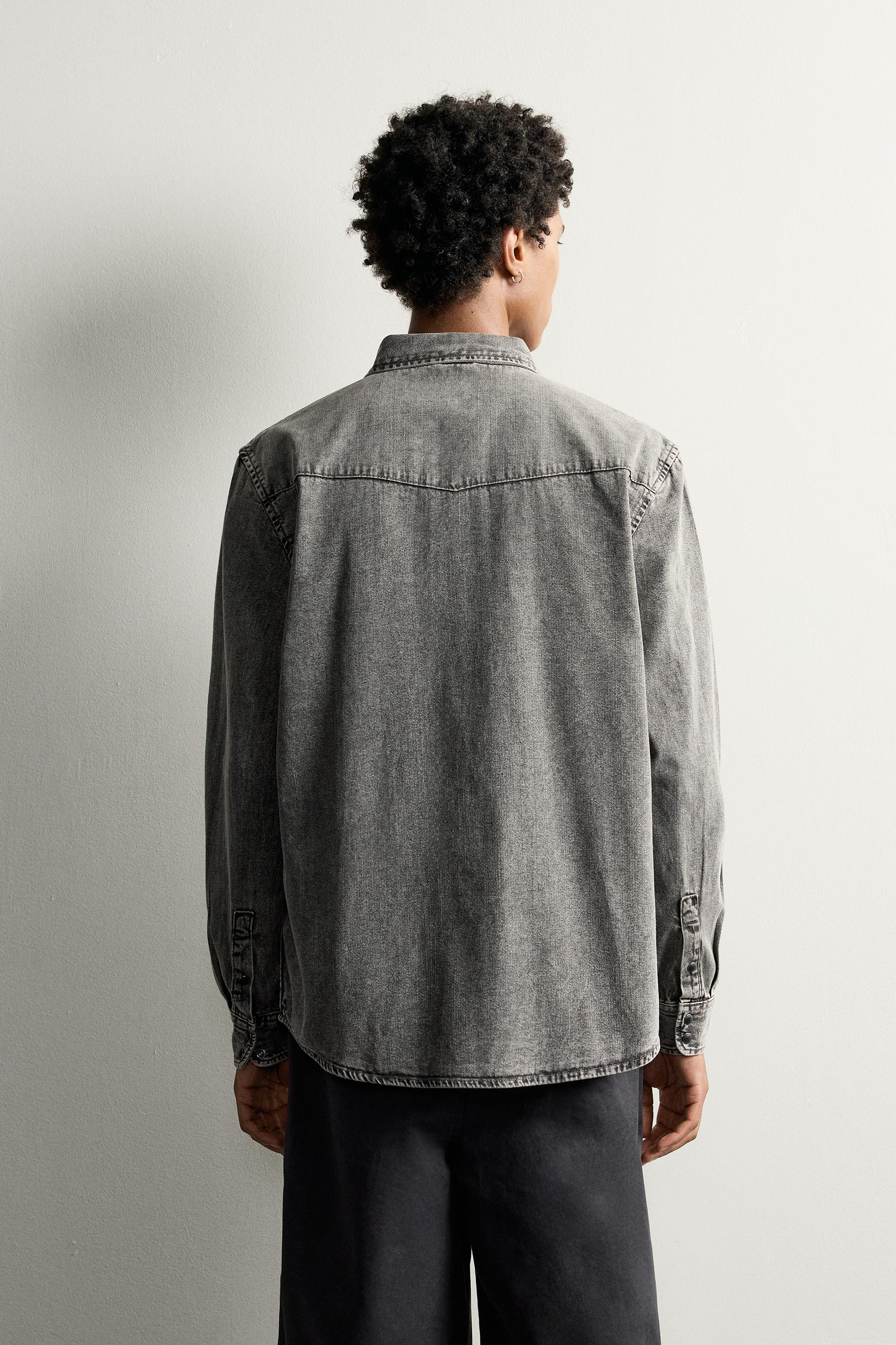 REGULAR FIT DENIM WESTERN SHIRT