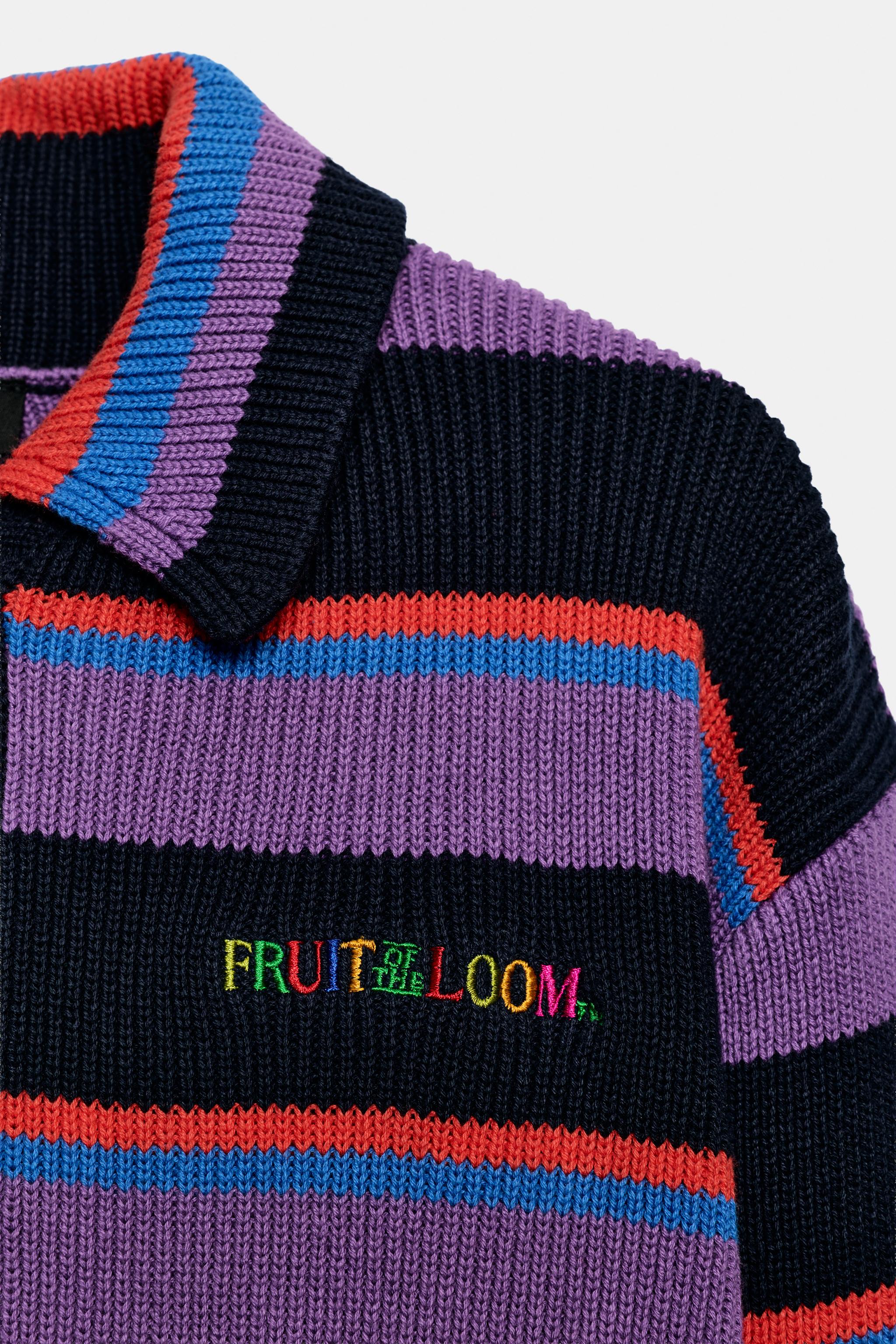 GILET EN MAILLE À RAYURES FRUIT OF THE LOOM™