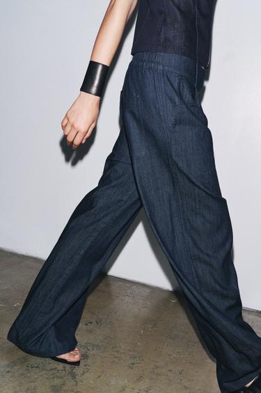 ZW COLLECTION DENIM JOGGERS - Blue by Zara - Image 3
