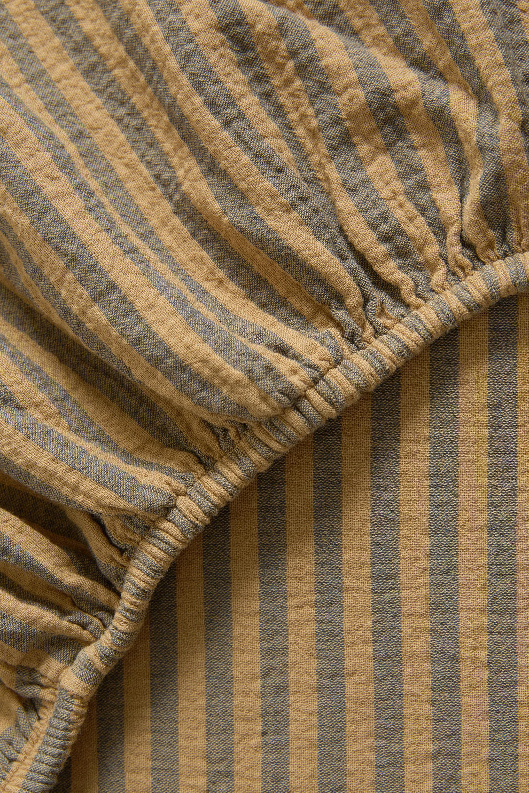 DRAP-HOUSSE ENFANT GAZE RAYURES