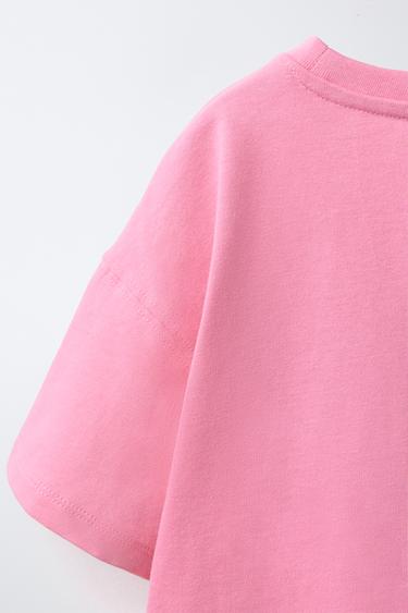 T-SHIRT CŒUR ET BRODERIES SISSEL EDELBO X ZARA KIDS - Rose de Zara - Image 3