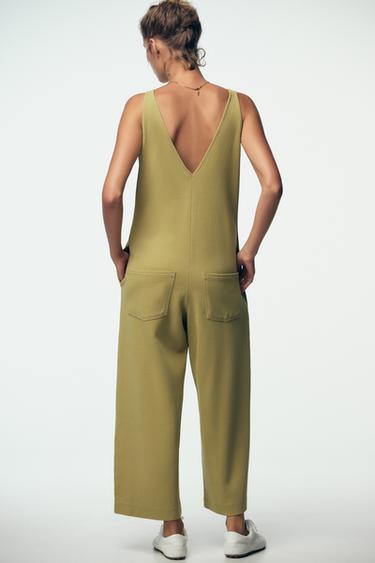 COMBINAISON INTERLOCK LAVÉ - Vert olive de Zara - Image 4