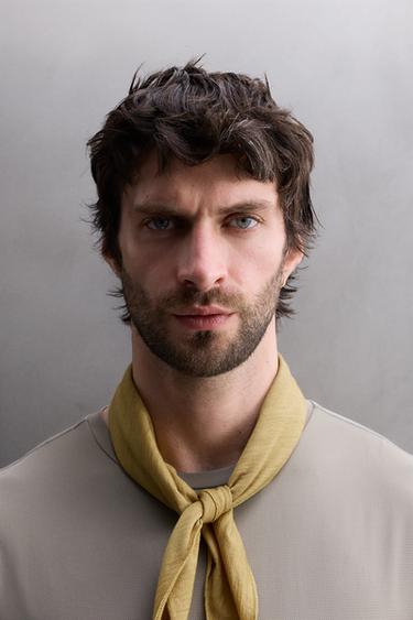 BANDANA I ULDBLANDING - olie fra Zara - Billede 0