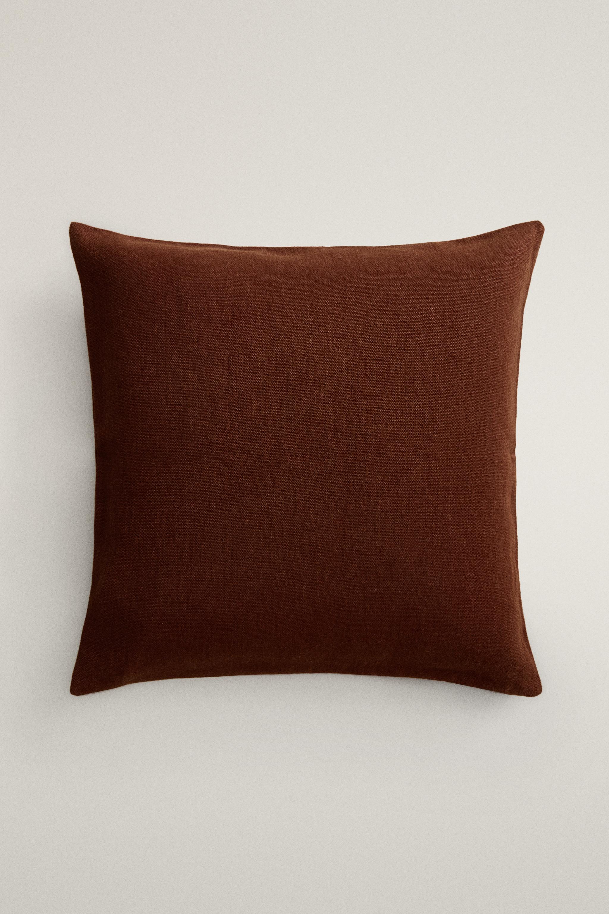 HEMP CUSHION COVER — Brick