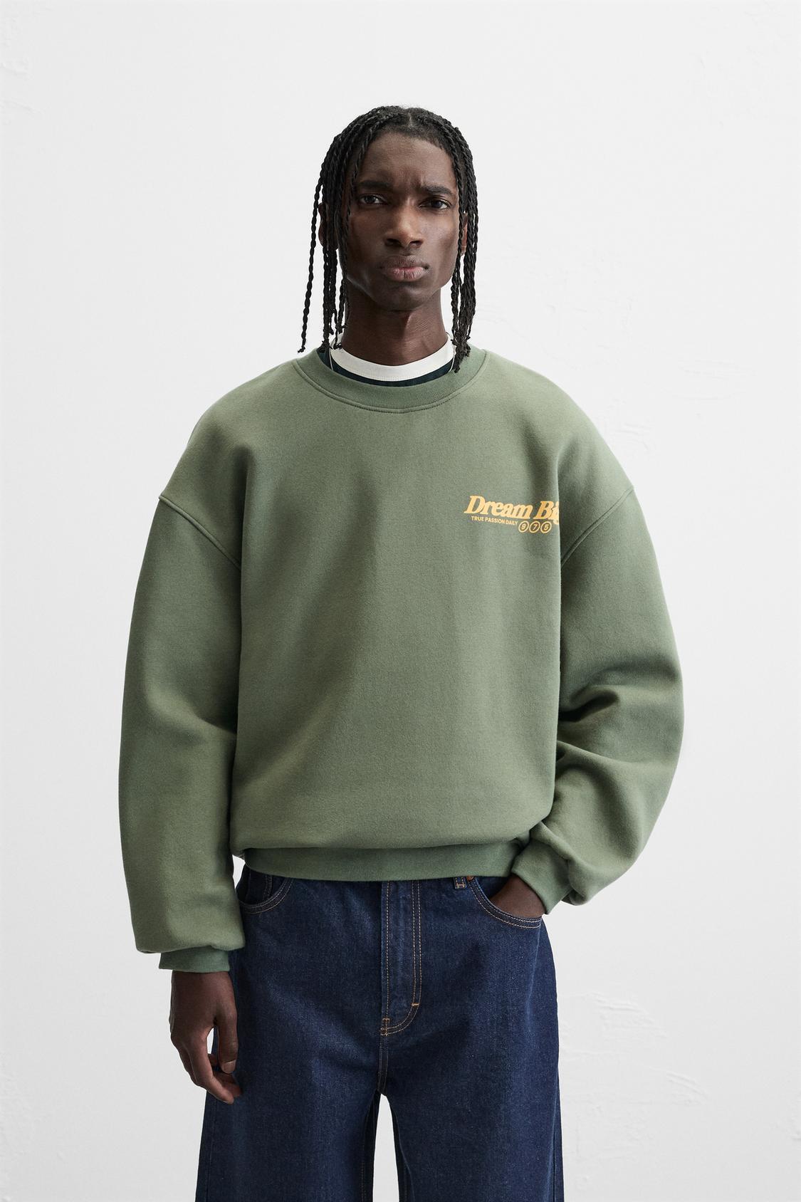 PRINTED SLOGAN SWEATSHIRT