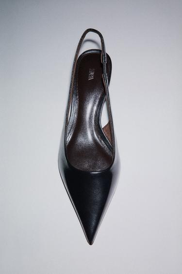 ZAPATO DESTALONADO PIEL - Negro de Zara