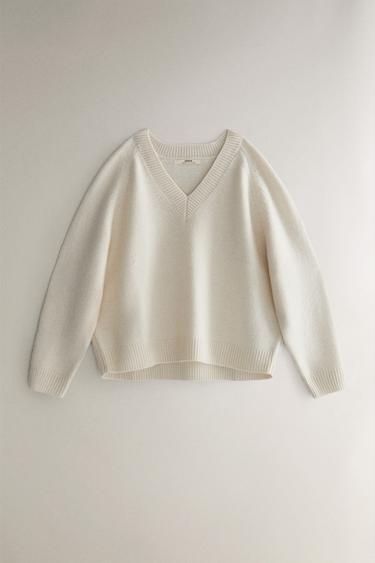 CASHMERE SWEATER - Ecru by Zara