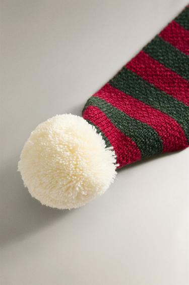 ÉCHARPE RAYÉE ANIMAUX NOËL - Rouge de Zara - Image 1