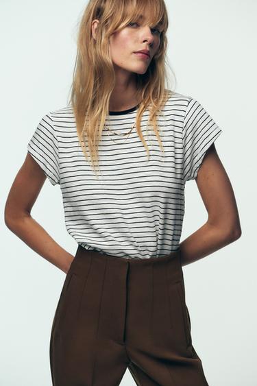 RUSTIC SHORT SLEEVE T-SHIRT - striped by Zara