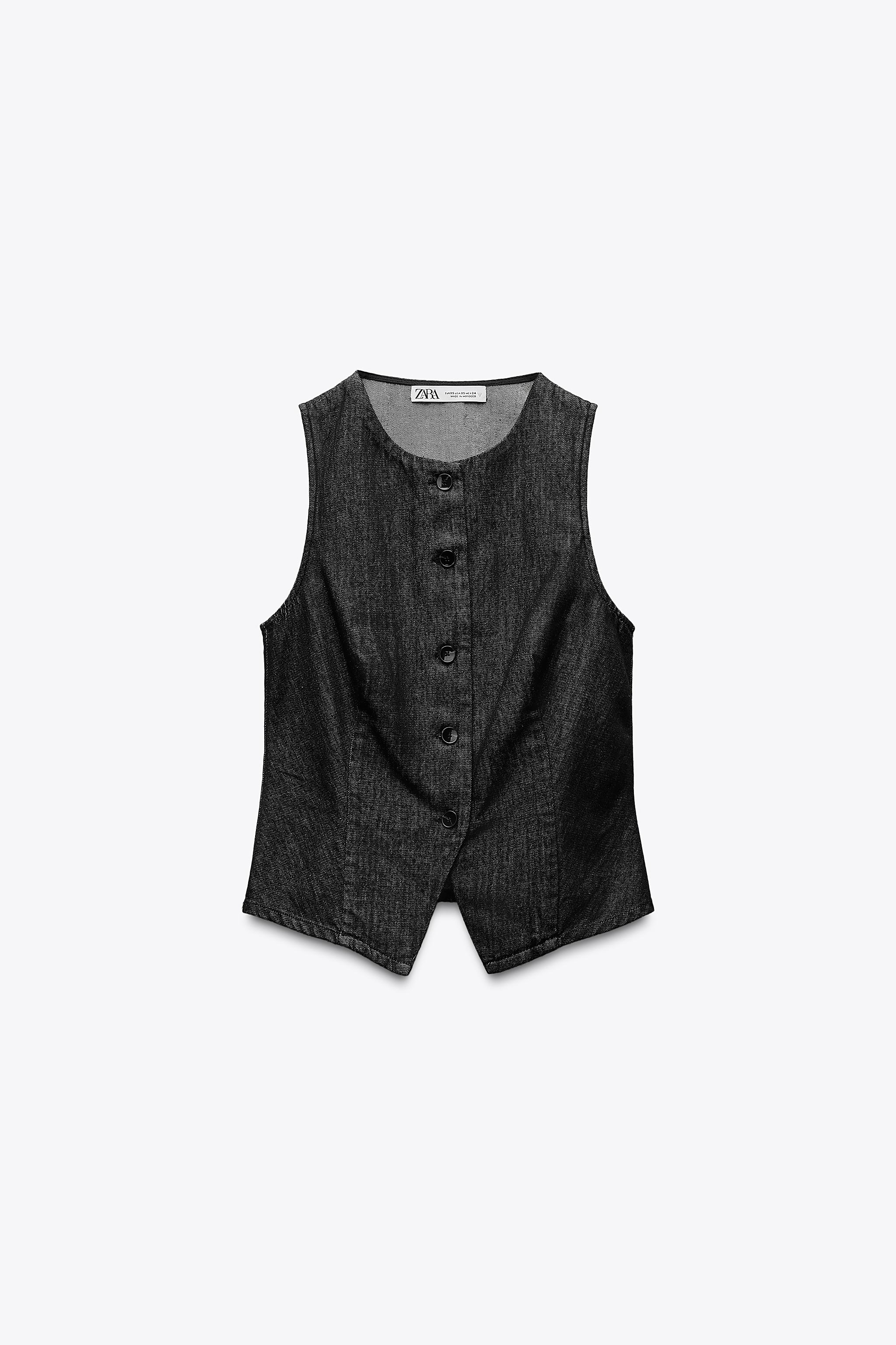 デニム TRF ベスト - カーボングレー | ZARA Japan / 日本