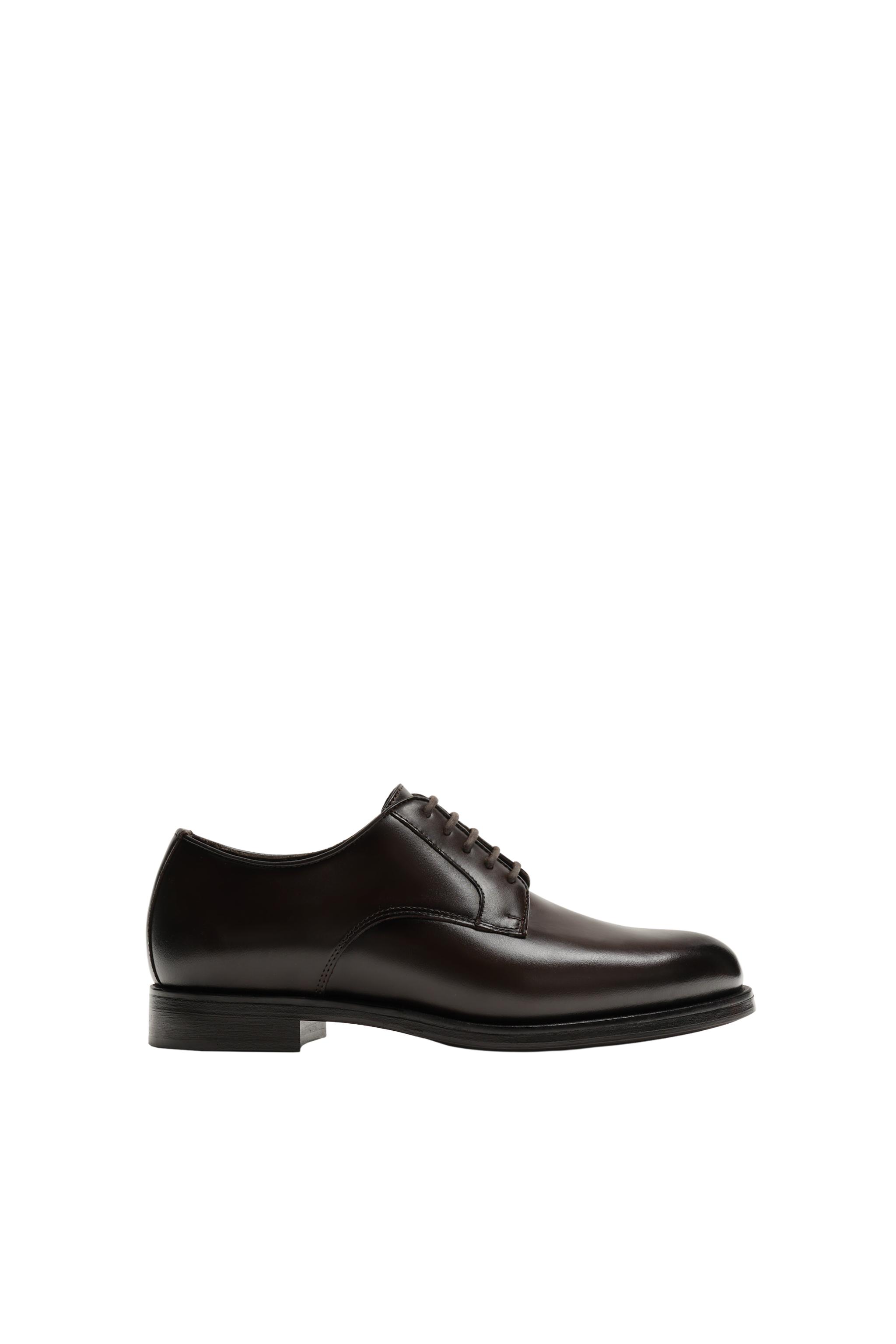 LEATHER DRESS SHOES - Brown | ZARA United Kingdom