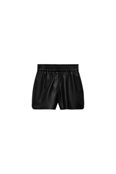 FAUX LEATHER BOXER SHORTS