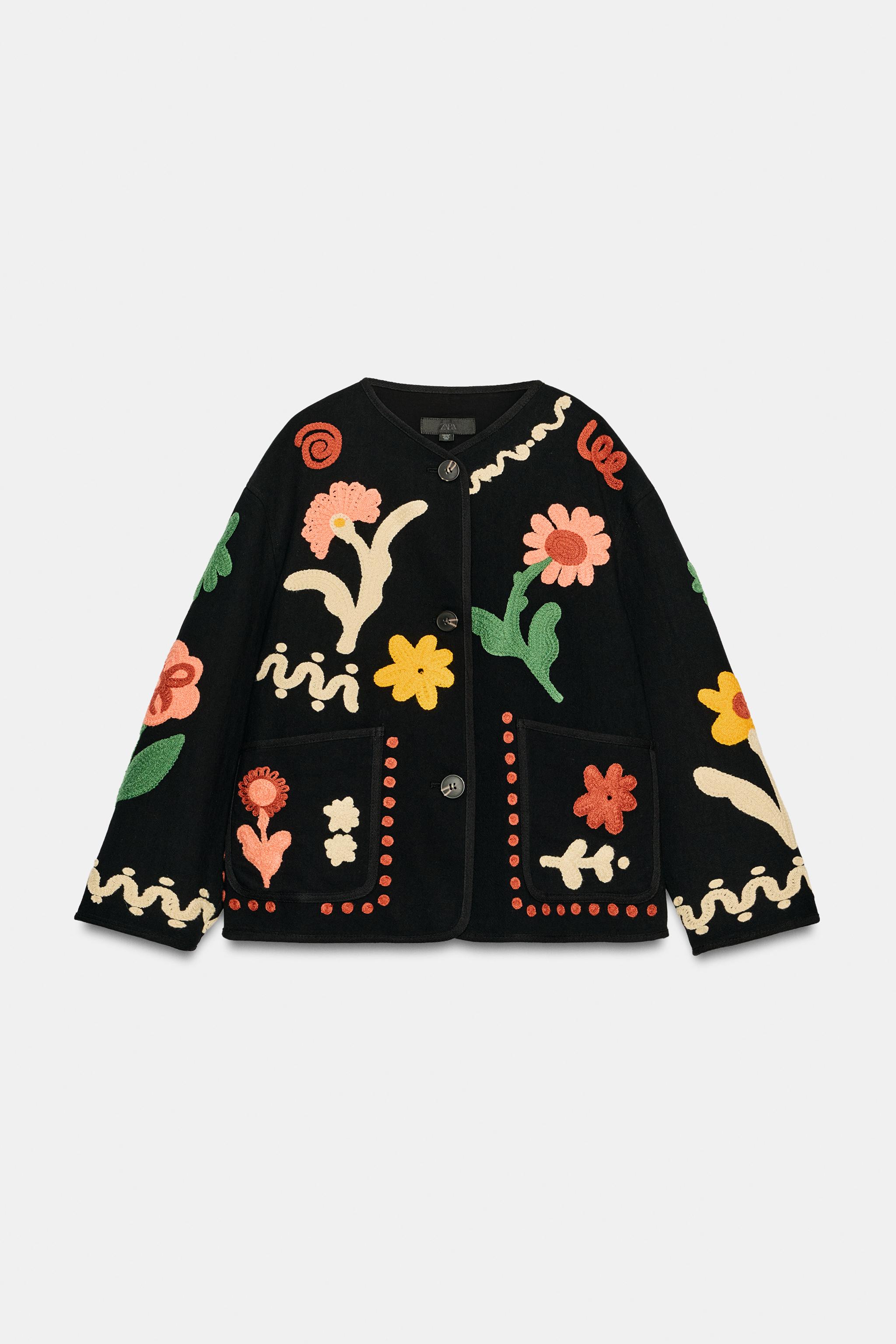 BLOUSON À FLEURS BRODÉES