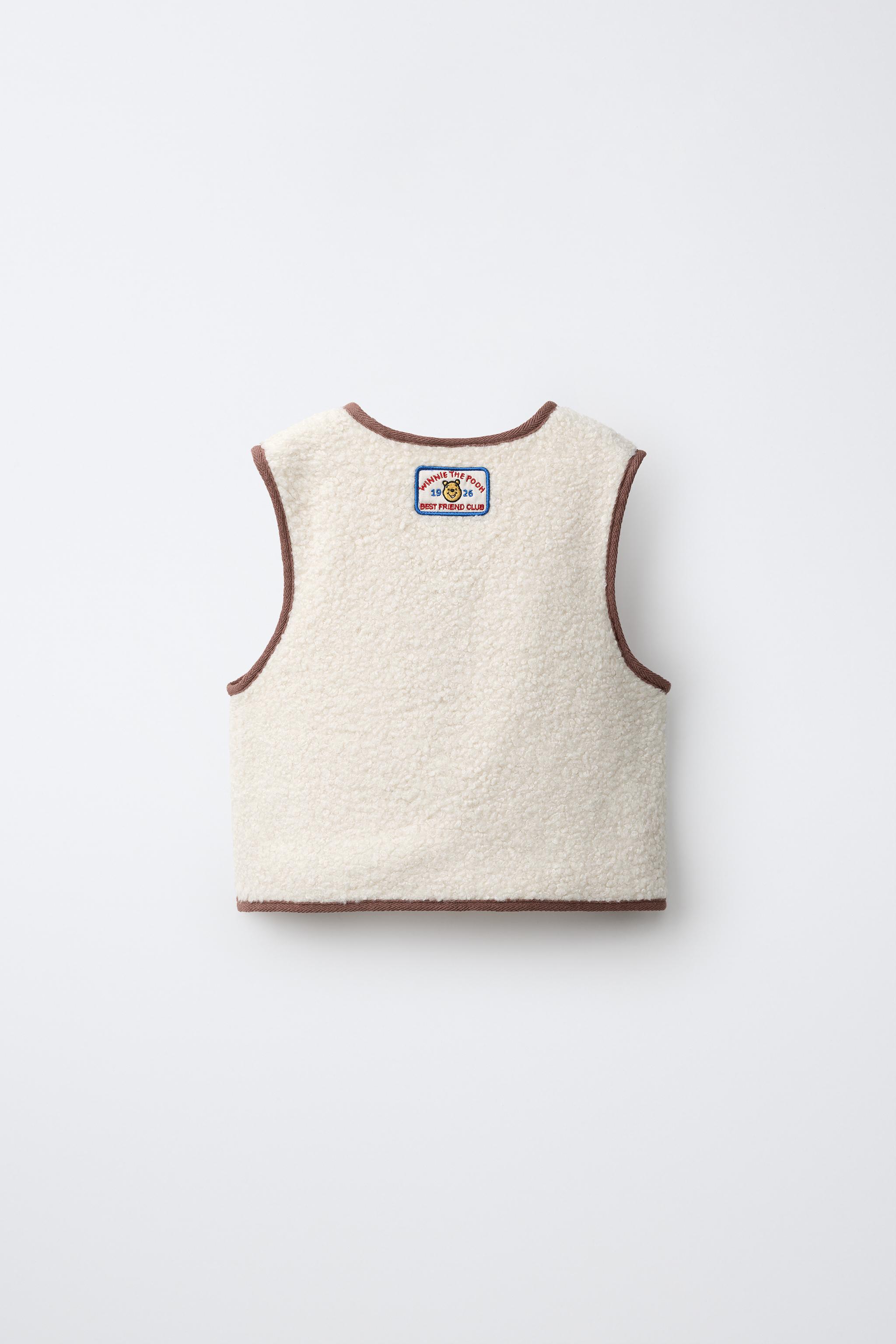 Детские жилеты Zara WINNIE THE POOH © DISNEY FAUX SHEARLING VEST — фото 3