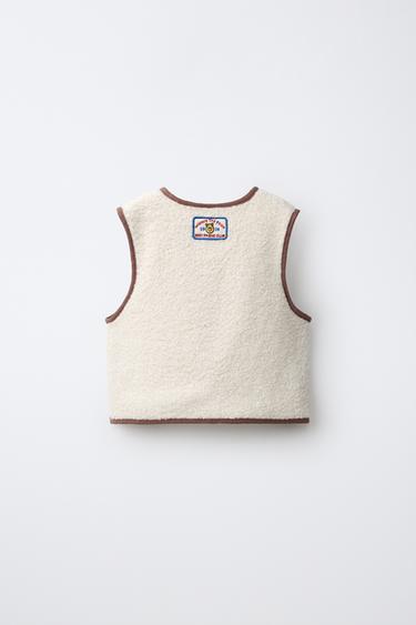 WINNIE THE POOH © DISNEY FAUX SHEARLING VEST — Ecru 2
