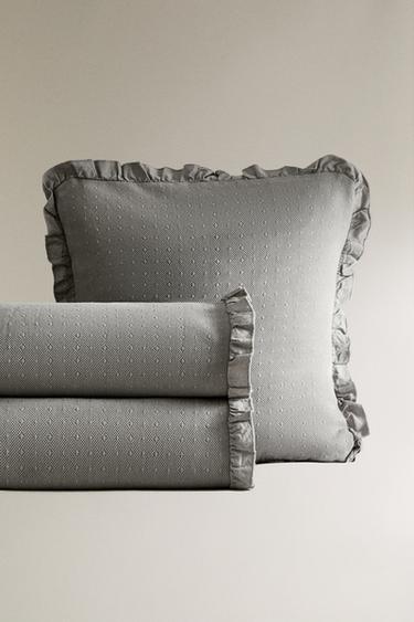 CHILDREN'S BEDSPREAD WITH RUFFLES - Grey by Zara - Image 4