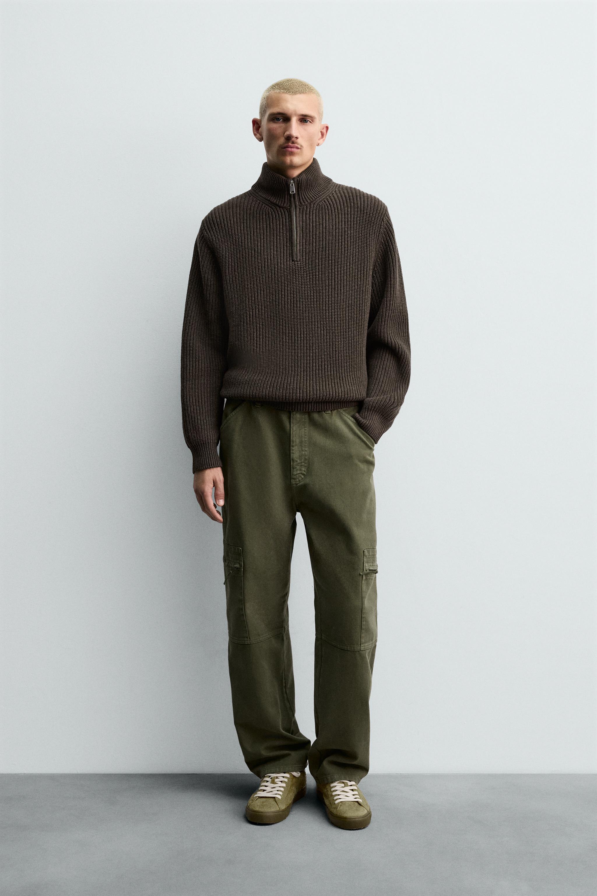 PURL KNIT QUARTER-ZIP SWEATER