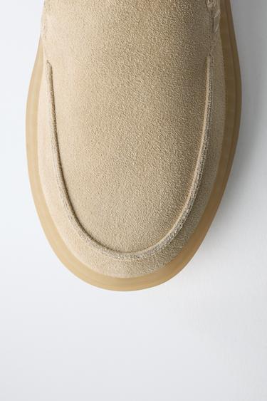 LEATHER DECK SHOES - Sand Brown by Zara - Image 5