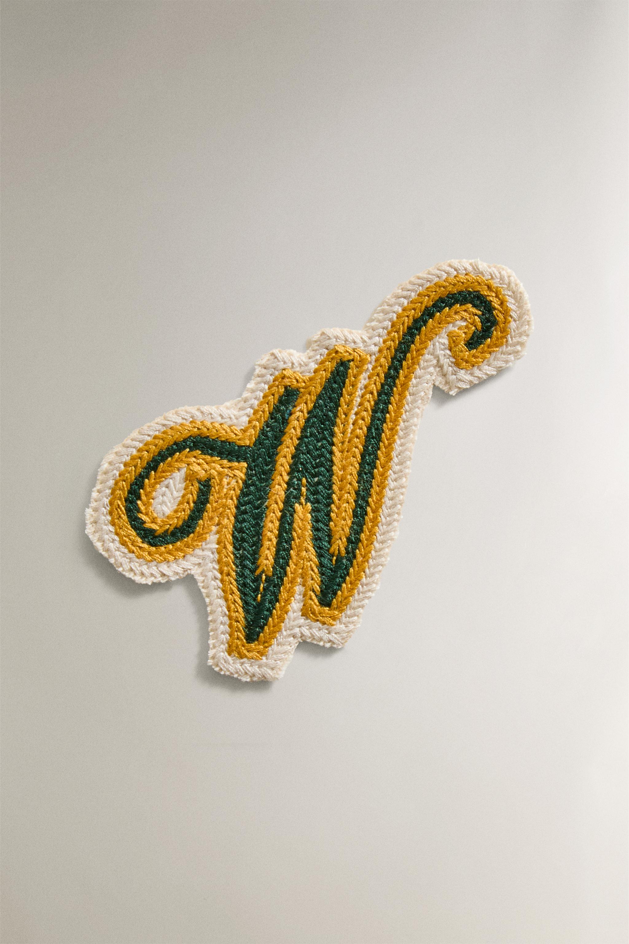 COTTON LETTER W PATCH