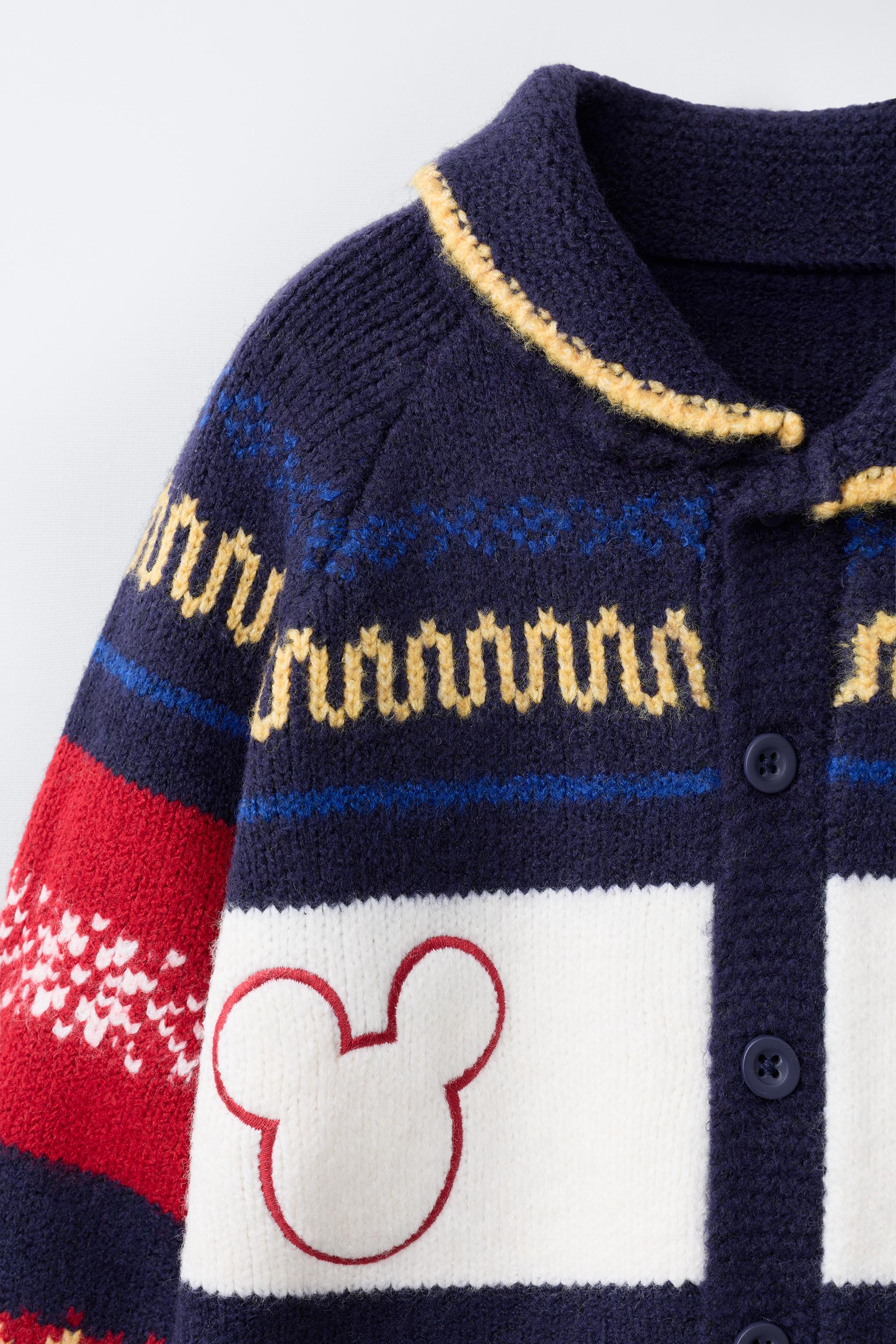 GILET EN MAILLE JACQUARD MICKEY MOUSE © DISNEY