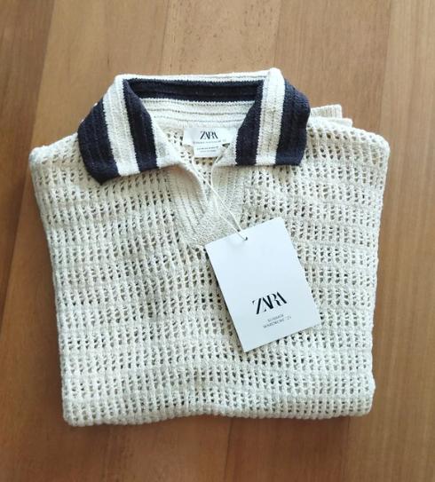 OPEN TEXTURED POLO SHIRT - Image 3