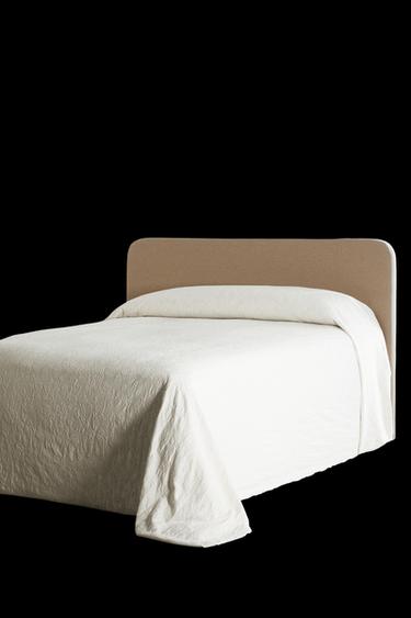 Zara FLORAL JACQUARD BEDSPREAD - White