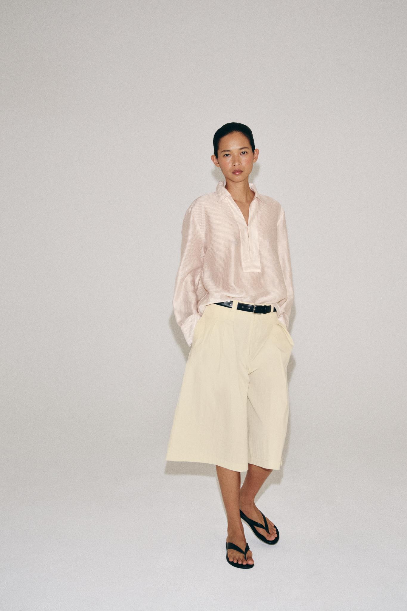 ZW COLLECTION SOLID SHIRT — striped