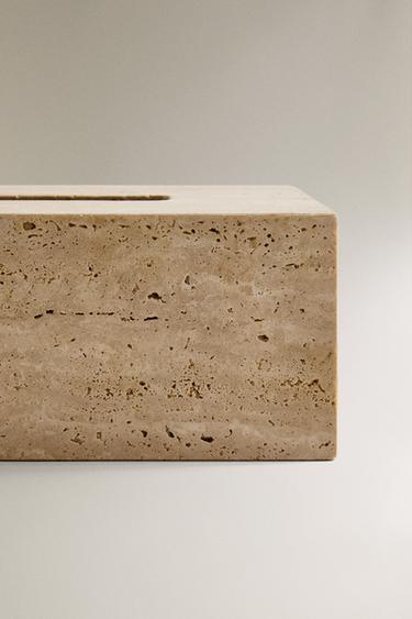 BOÎTE À MOUCHOIRS MARBRE BEIGE - Beige de Zara - Image 3