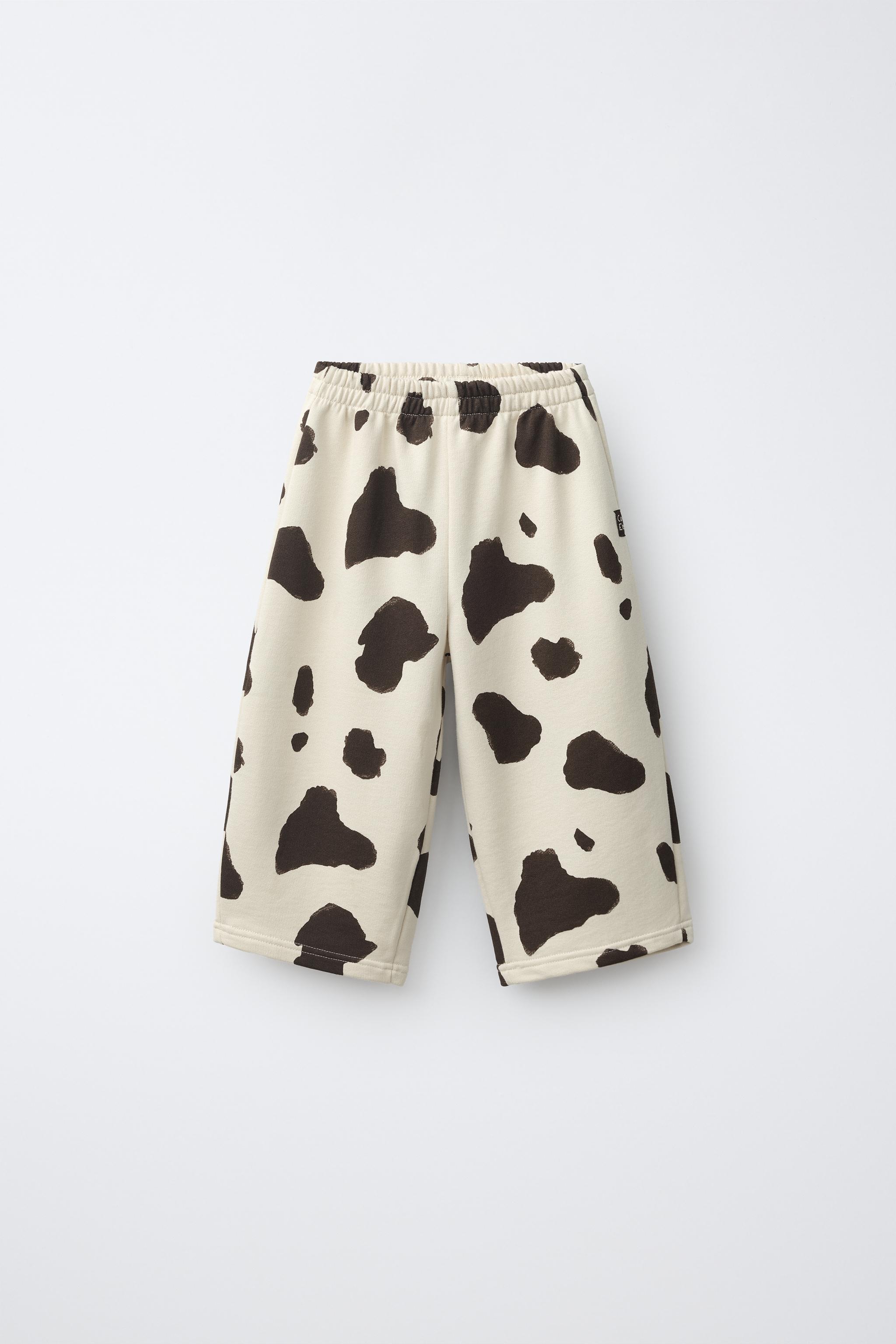 Детские брюки Zara COW PRINT SWEATPANTS — фото 2