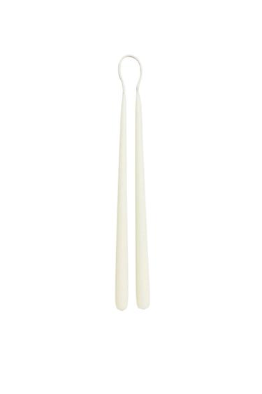 LONG DECORATIVE CANDLE (PACK OF 2) - White by Zara